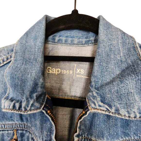 Gap 1969 XS Womens Denim Jacket With Button & Zipper Closure - Picture 3 of 3
